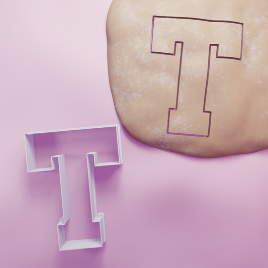 Varsity T Cookie Cutter Biscuit dough baking sugar cookie gingerbread