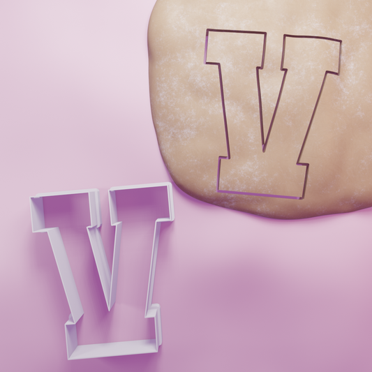 Varsity V Cookie Cutter Biscuit dough baking sugar cookie gingerbread