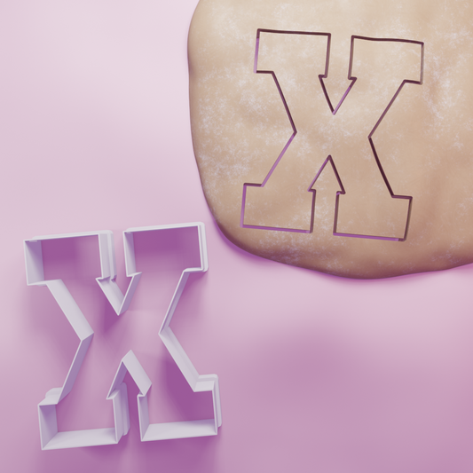 Varsity X Cookie Cutter Biscuit dough baking sugar cookie gingerbread