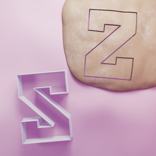 Varsity Z Cookie Cutter Biscuit dough baking sugar cookie gingerbread